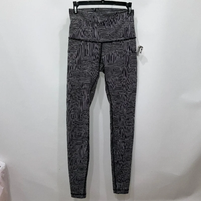 Athletic Leggings By Lululemon In Black & White, Size: 6