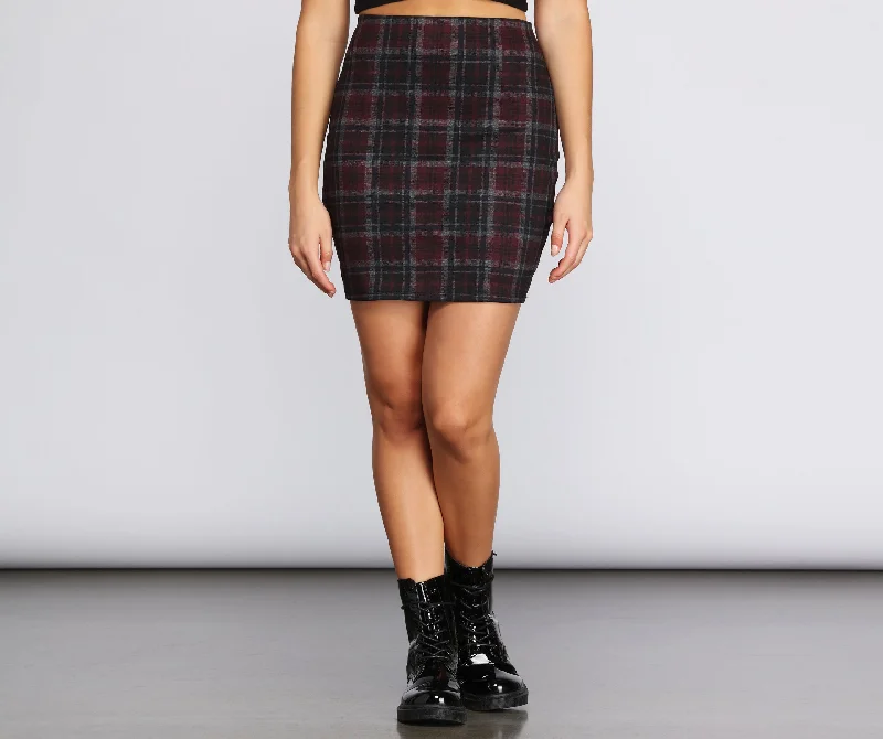 Plaid And Simple Mini Skirt