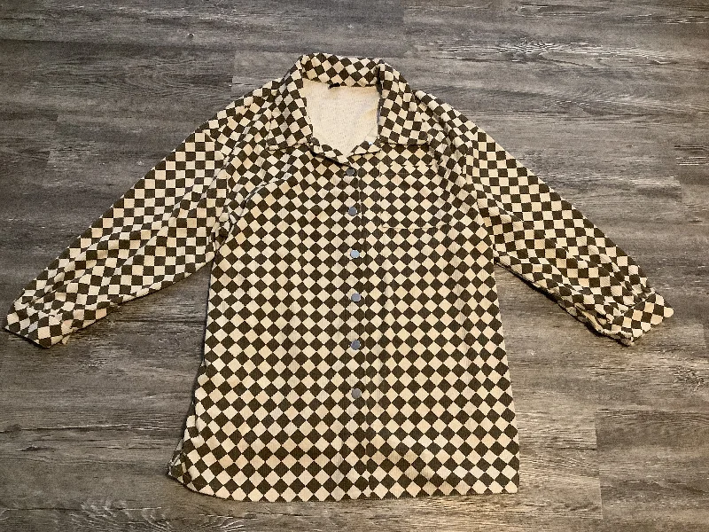 Checkered Pattern Jacket Other Shein, Size Xl