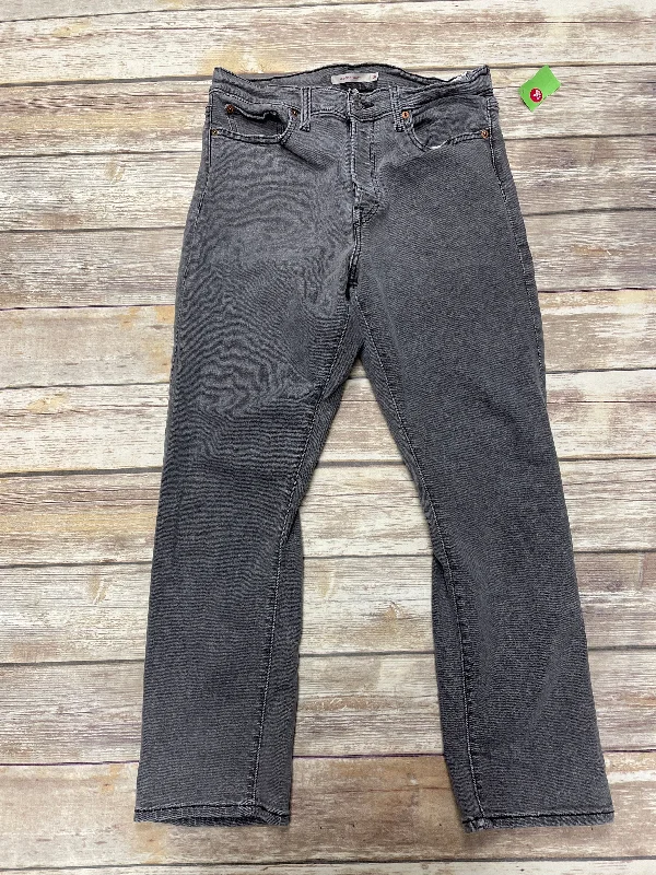 Grey Denim Jeans Straight Levis, Size 12