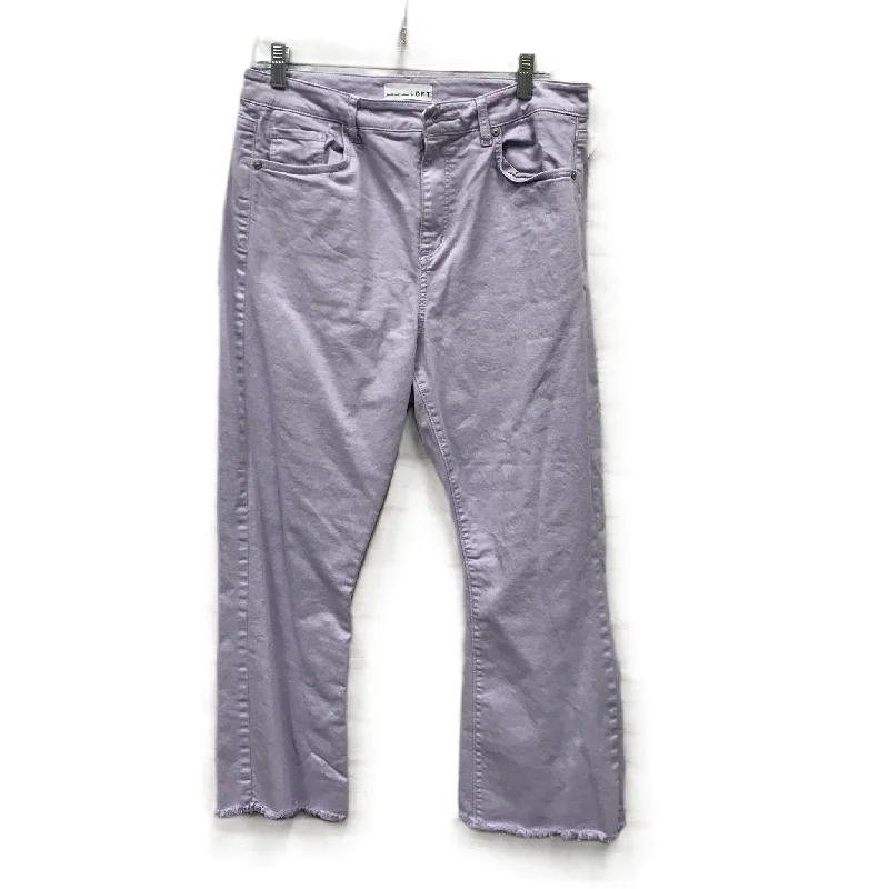 Purple Jeans Flared By Loft, Size: 10