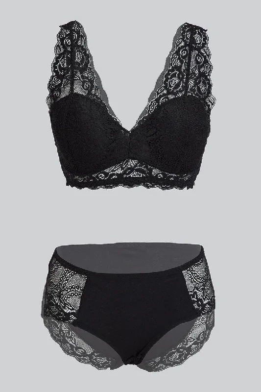 Black Lace Lingerie Set