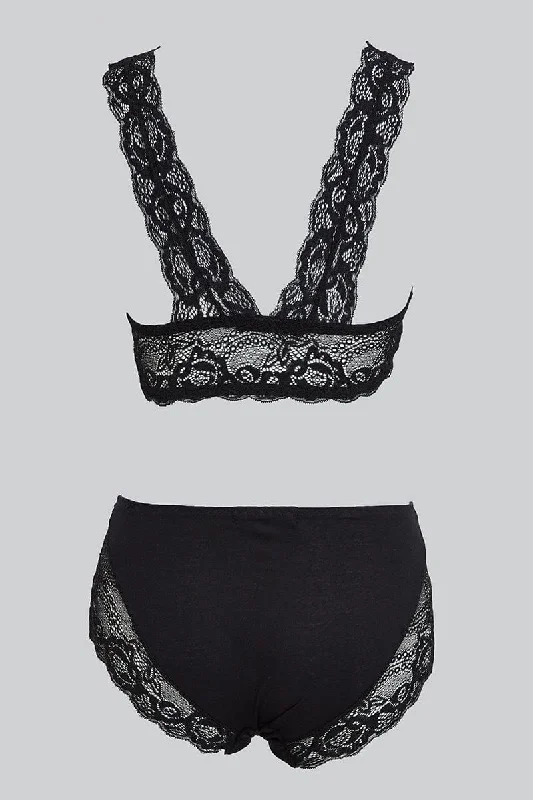 Black Lace Lingerie Set