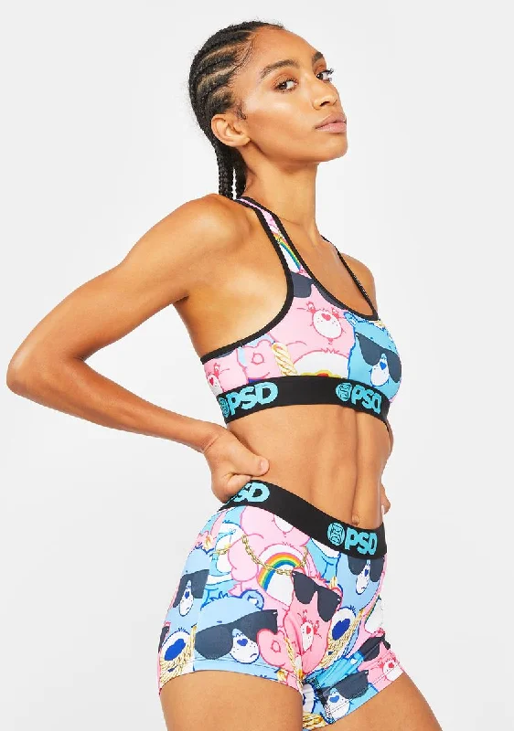 Don't Care Bears Sports Bra