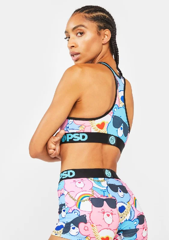 Don't Care Bears Sports Bra