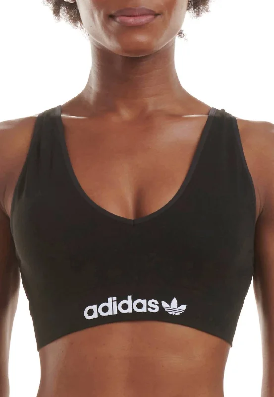 Modern Flex Scoop Lower Back Bralette In Black