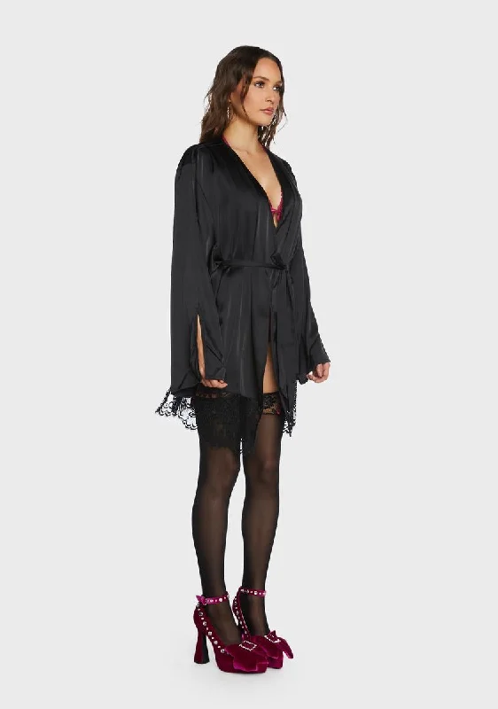 Rosie Satin And Lace Robe