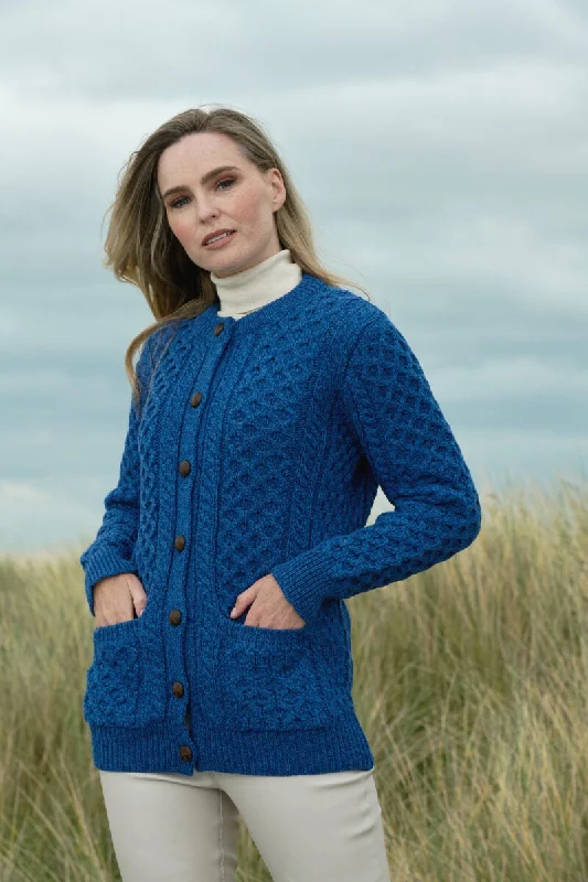 Aran Crafts Lumber Cardigan | Blue