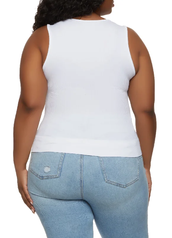 Plus Size Basic Seamless Tank Top